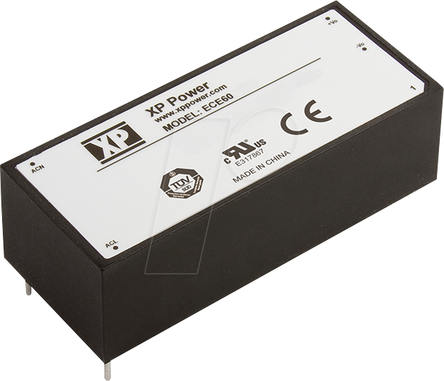 ECE60US12-S - AC/DC Wandler, 60 W, 12 V, 5 A, Klemme von XP-POWER