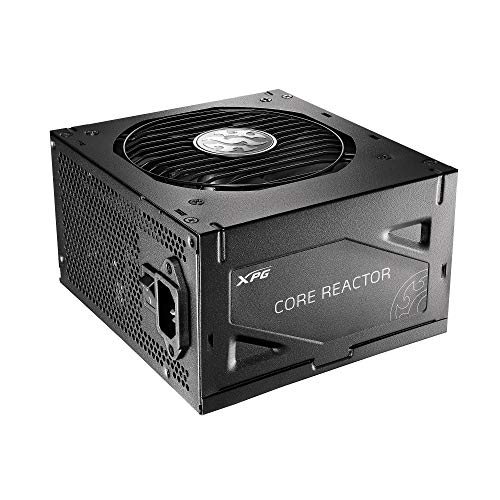 XPG CORE REACTOR 80 Plus Gold, vollmodulares PC ATX-Netzteil (sehr leiser 120mm Lüfter, 100% japanische Kondensatoren, Kabelmanagement, industrielle Schutzschaltungen, 650 Watt, EU, Schwarz) von XPG