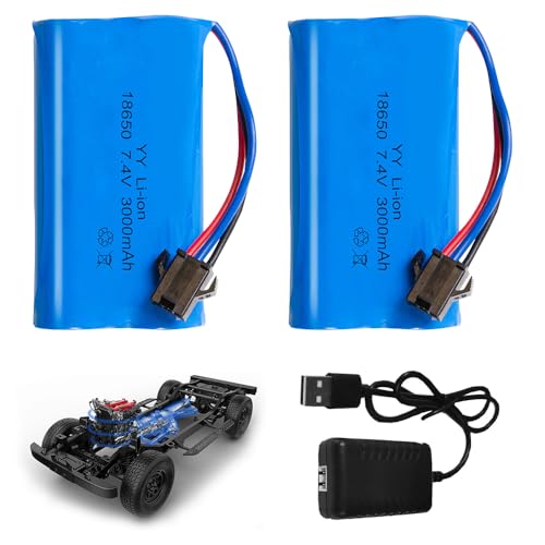 7.4 V Li-Ion Battery, 2 Pcs 3000mah Wiederaufladbare Lithium Ionen Akku mit Deans T Plug Und Xh-3P Stecker, Lithium Lonen Batterien mit 1 Chargers, für Rc Fahrzeuge, Panzer, Auto, Roboter, Stunt Car 7.4 V Li-Ion Battery, 2 Pcs 3000mah Wiederaufladbare Lithium Ionen Akku mit Deans T Plug Und Xh-3P Stecker, Lithium Lonen Batterien mit 1 Chargers, für Rc Fahrzeuge, Panzer, Auto, Roboter, Stunt Car von XPJBKC