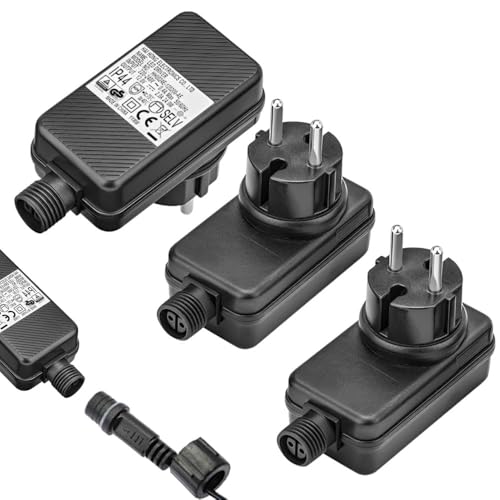 XPJBKC 3 Pcs LED Netzteil Adapter 12V 2A 24W, Gartenstrahler LED Netzteil Adapter, Wasserresistent LED-Netzteil, Niederspannungs Netzteil Ersatz für LED Schlauch Lichterkette 12V XPJBKC 3 Pcs LED Netzteil Adapter 12V 2A 24W, Gartenstrahler LED Netzteil Adapter, Wasserresistent LED-Netzteil, Niederspannungs Netzteil Ersatz für LED Schlauch Lichterkette 12V von XPJBKC