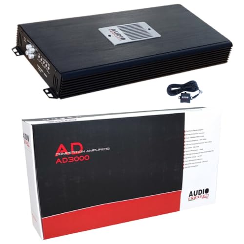 1 verstärker AUDIO SYSTEM AD3000 AD 3000 1 kanal 3000 watt rms stabil an 1 ohm spezifisch für subwoofer klasse d inkl. Fernbedienung und Subsonic Filter, 1 stück von XPL