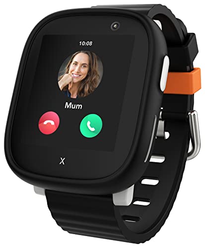 Xplora X6 Play - Wasserdichte Telefon Uhr für Kinder (mit SIM-Karte) 4G, Anrufe, Nachrichten, Schulmodus, SOS-Funktion, GPS, Kamera, Schrittzähler - inkl kostenlosem Tarif-Vertrag für 3 Mon. (SCHWARZ) von XPLORA