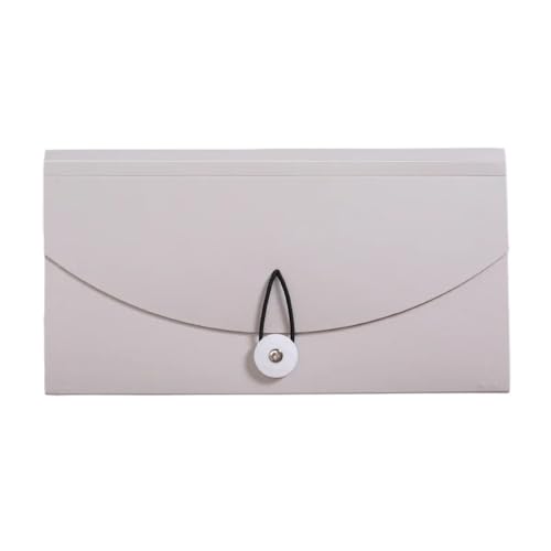 Aktenumschläge, 13 Fächer, Kartenhalter, Organizer, Bürobedarf, B6, PP, Dokumententasche, Quittungsdatei, erweiterbare Brieftasche, Rechnungsmappe, Kunststoff-Ordner (Grau) von XPSHP25112