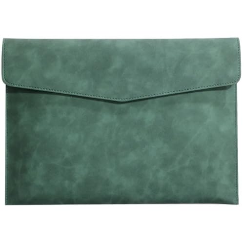 Aktenumschläge, A4, Leder, einfache Dokumententasche, große Kapazität, modische Aktentasche, Datentasche, Vertrag, Rechnung, Dokumententasche, Büro, Papier-Organizer, Kunststoff-Ordner (grün) von XPSHP25112