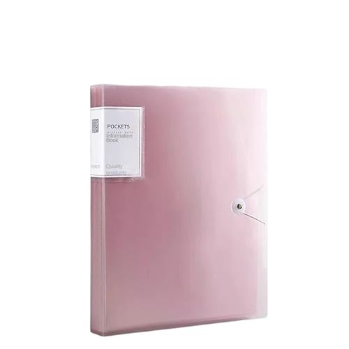 Aktenumschläge, A4, transparent, Dokumentenmappe, großes Fassungsvermögen, Organizer, Punkteprüfung, Papierhalter, Studentenakte, Datei aus Kunststoff, Rosa von XPSHP25112