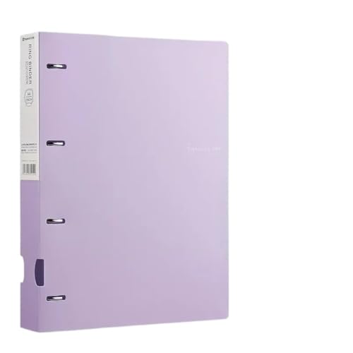 Aktenumschläge, A4-Ordner, D-Typ, Lochmappe, Büro, Aufbewahrung, Dateiring, Testpapier, Datenaufbewahrung, Ordner, 4 Löcher, Lernbedarf, Kunststoffordner (lila) von XPSHP25112