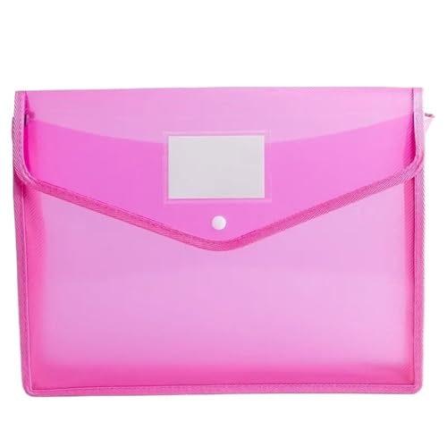 Aktenumschläge, große Kapazität, PVC-Tasche, wasserdicht, Dokumententasche, A4, Aktenordner, Aktenordner, Umschläge, Ordner, Schule, Bürobedarf, Organizer, Kunststoffordner (Rosa) von XPSHP25112