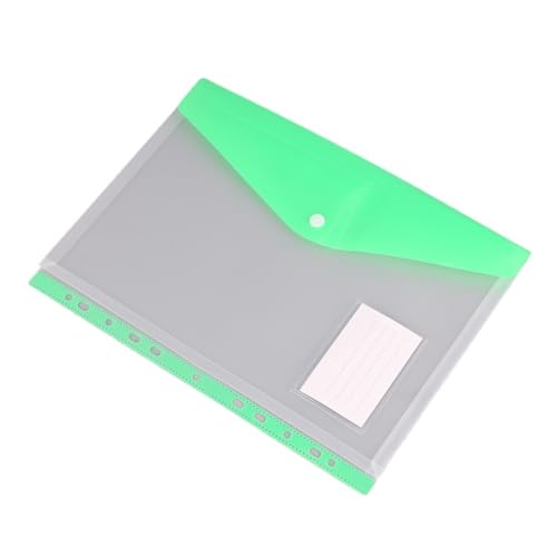 Aktenumschläge, vielseitig verwendbar, transparent, Dokumentenaufbewahrung, gefrostete Tasche, Papiertasche, Ordner für Büro, Zuhause, Kunststoff-Ordner (grün) von XPSHP25112