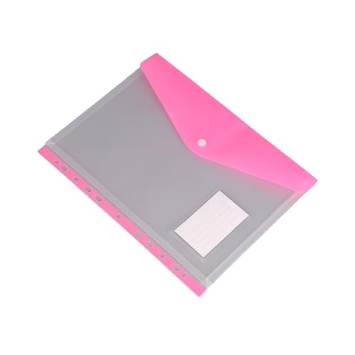 Aktenumschläge, vielseitig verwendbar, transparent, Dokumentenaufbewahrung, mattiert, Papiertasche, Ordner für Büro, Zuhause, Kunststoff-Ordner (Rosa) von XPSHP25112