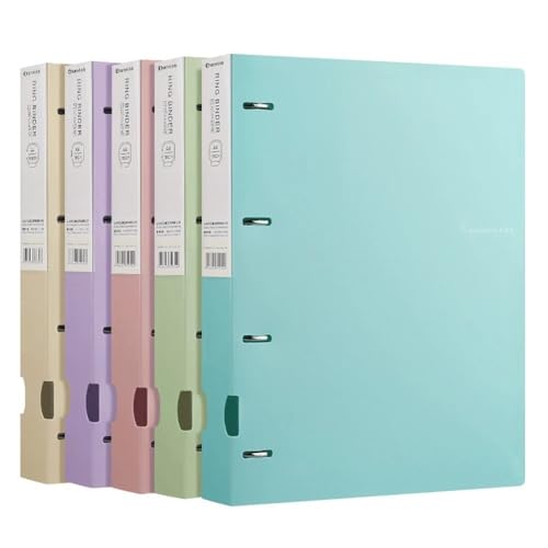 Briefumschläge archivieren 4-Loch Bindemittel Lederbedarf A4 Bindemittel D-Typ Punch Mappe Büroaufbewahrung Dateiring Wasserdicht Testpapier Datenspeichermappe Kunststoffmappen(Blue) von XPSHP25112