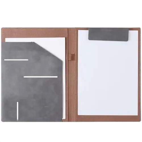 Briefumschläge archivieren A4 Leder Büromappe für Rechnungen, Dokumentenaufbewahrung, bequem für Geschäftsreisen, Hotelnotizen, Aufgabenlisten Kunststoff Mappen (Gris) von XPSHP25112