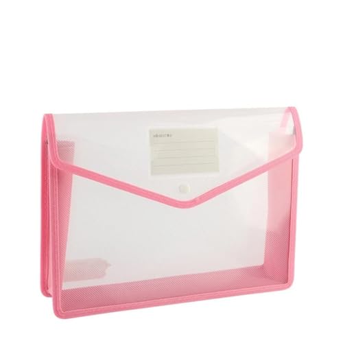 Briefumschläge archivieren A4 Tragbare Dateitasche Aktentasche Handtasche Datei-Organizer Ordner Papier Dokumentenaufbewahrung Große Büroorganisatoren Kunststoff Ordner(Pink) von XPSHP25112