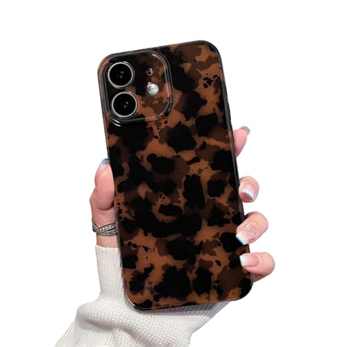 XQAGU Schutzhülle für iPhone 12, Motiv: Leopardenmuster, Vollkamera-Schutz, schlank, stoßfest, ästhetisch, Schildpatt-Motiv, Braun XQAGU Schutzhülle für iPhone 12, Motiv: Leopardenmuster, Vollkamera-Schutz, schlank, stoßfest, ästhetisch, Schildpatt-Motiv, Braun von XQAGU