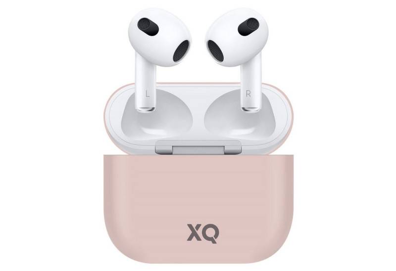 XQISIT Etui Silikon Skin Case Cover Schutz-Hülle Pink Headset (passend für Ladecase Apple AirPods 3 Bluetooth Ohrhörer Kopfhörer) von XQISIT