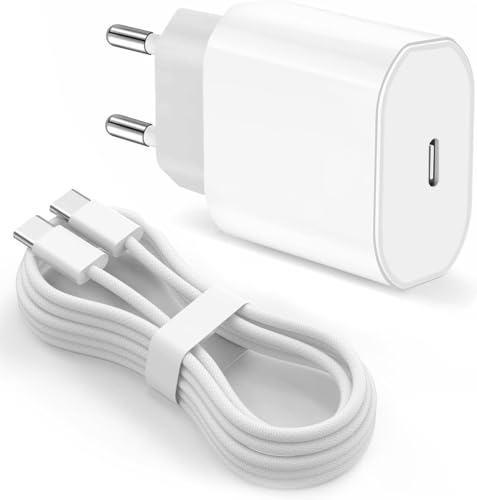 3m iPhone 16 ladegerät, 20W USB C iPhone 16 Pro Max/15 Plus ladekabel, USB C zu USB C Geflochtene Schnellladegerät Kabel für iPad Pro 12.9/11,Air 4/5 Gen,Mini 6th, 10th Gen, Airpods 4 Adapter Zubehör von XQO