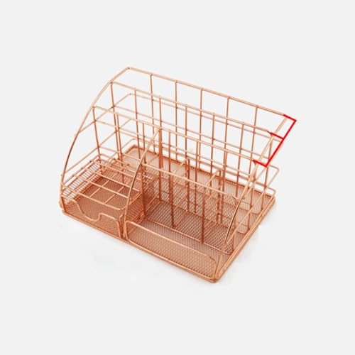 XQWANG 2 Stücke Desk Organizer, Metal Office Organizer, Stifthalter, Dokumentenorganisation Und Schublade, Mesh Office Supplies Zubehör Für Büro, Schule Und Zuhause,Rose gold,A XQWANG 2 Stücke Desk Organizer, Metal Office Organizer, Stifthalter, Dokumentenorganisation Und Schublade, Mesh Office Supplies Zubehör Für Büro, Schule Und Zuhause,Rose gold,A von XQWANG