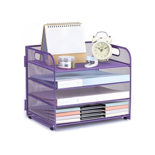 XQWANG Netz Schreibtisch Organizer, Schreibtisch Organizer Mit Aktenhalter, Stapelbare Briefablage, Netz Ablagefächer Für Büro Bedarf Dokumentenablage,Lila XQWANG Netz Schreibtisch Organizer, Schreibtisch Organizer Mit Aktenhalter, Stapelbare Briefablage, Netz Ablagefächer Für Büro Bedarf Dokumentenablage,Lila von XQWANG