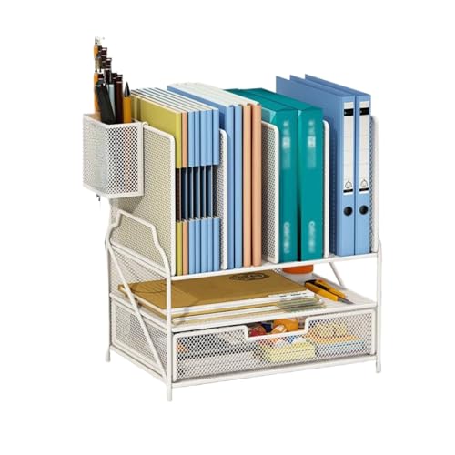 XQWANG Schreibtisch Organizer, Aktenablagen, Schreibtisch-Organizer Aus Metall, Mesh Schreibtisch Aufbewahrung Für Zuhause Bürobedarf,Weiß,B1 XQWANG Schreibtisch Organizer, Aktenablagen, Schreibtisch-Organizer Aus Metall, Mesh Schreibtisch Aufbewahrung Für Zuhause Bürobedarf,Weiß,B1 von XQWANG