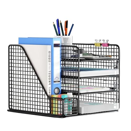 XQWANG Schreibtisch Organizer Büro, Organizer Schreibtisch, Mesh Metall Bürozubehör, Sortierfächer Für Hefter, Ordnerklammern, Haftnotizen, Platzsparendes Büroorganizer,Schwarz,A left XQWANG Schreibtisch Organizer Büro, Organizer Schreibtisch, Mesh Metall Bürozubehör, Sortierfächer Für Hefter, Ordnerklammern, Haftnotizen, Platzsparendes Büroorganizer,Schwarz,A left von XQWANG