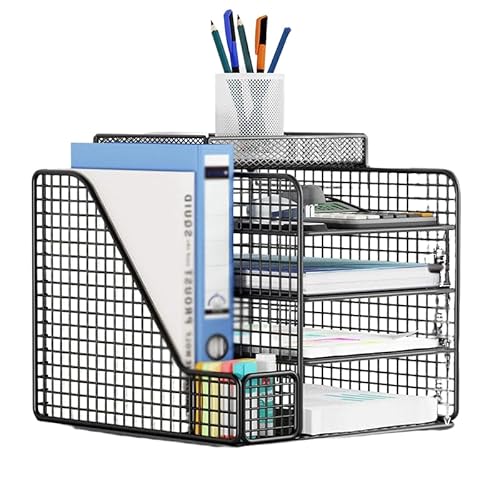 XQWANG Schreibtisch Organizer Büro, Organizer Schreibtisch, Mesh Metall Bürozubehör, Sortierfächer Für Hefter, Ordnerklammern, Haftnotizen, Platzsparendes Büroorganizer,Schwarz,B left XQWANG Schreibtisch Organizer Büro, Organizer Schreibtisch, Mesh Metall Bürozubehör, Sortierfächer Für Hefter, Ordnerklammern, Haftnotizen, Platzsparendes Büroorganizer,Schwarz,B left von XQWANG
