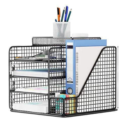 XQWANG Schreibtisch Organizer Büro, Organizer Schreibtisch, Mesh Metall Bürozubehör, Sortierfächer Für Hefter, Ordnerklammern, Haftnotizen, Platzsparendes Büroorganizer,Schwarz,B right XQWANG Schreibtisch Organizer Büro, Organizer Schreibtisch, Mesh Metall Bürozubehör, Sortierfächer Für Hefter, Ordnerklammern, Haftnotizen, Platzsparendes Büroorganizer,Schwarz,B right von XQWANG