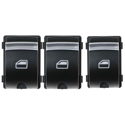 Auto Fensterheber Schalter für Audi A6 (4F2,C6) 2004-2011-4F0959855B 4F0959851H,Fensterheber Hauptschalter Abdeckung Steuertaste Button Innendekorations Zubehör,1-3pcs von XRDCPMLM