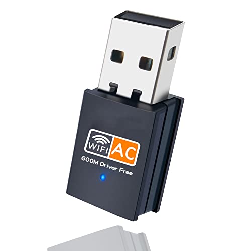 USB WiFi Adapter, XRR AC600 Mbps Mini WiFi Dongle Adapter Dual Band 5G/2.4G Wireless Netzwerk Adapter für Laptop/Desktop/PC, WiFi Receiver Unterstützung Windows 7/8/10 und Mac von XRR