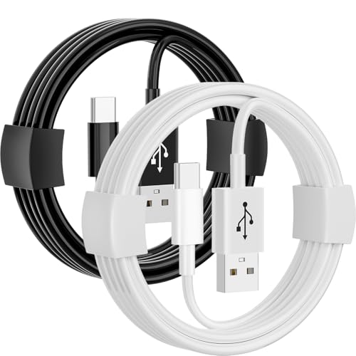 XRX iPhone 15/16 Auto Ladekabel, USB A auf USB C Schnellladung Kabel für iPhone 16E, 16/15 Pro Max,15 16 Plus, type C Car Kabel Schwarz+Weiß 1M 2Stück, Type C für IPad Pro, AirPods 4 Ladegerät von XRX