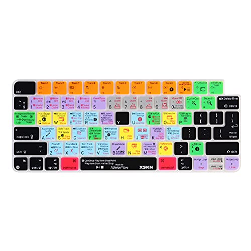XSKN 2021 iMac Magic Shortcut- und Sprachserier-Silikon-Tastaturabdeckung für iMac 24 Zoll M1 Chip Magic mit Touch ID A2449 mit Schlossschlüssel A2450 ohne Ziffernblock (US&EU Version Ableton Live) XSKN 2021 iMac Magic Shortcut- und Sprachserier-Silikon-Tastaturabdeckung für iMac 24 Zoll M1 Chip Magic mit Touch ID A2449 mit Schlossschlüssel A2450 ohne Ziffernblock (US&EU Version Ableton Live) von XSKN
