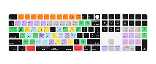 XSKN Ableton Live Hotkey Silikon-Tastaturabdeckung für Apple iMac M1 24 Zoll Magic Keyboard mit Touch-ID und Ziffernblock A2520 Tastatur – EU- und US-Layout (nicht für andere Modelle) von XSKN