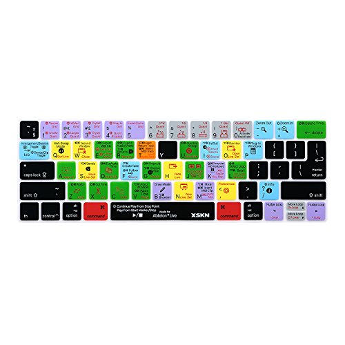 XSKN Ableton Live Shortcut Tastatur-Skin für Touch Bar MacBook Pro 13 15 Retina A1706 A1989 A1707 A1990 (2016 Release, Touch Bar Aufkleber Geschenk) Funktionale Silikon-Tastaturabdeckung von XSKN