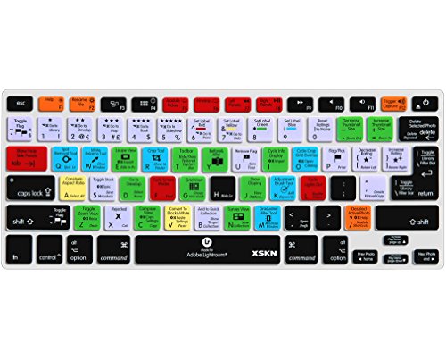 XSKN Adobe Lightroom Tastatur-Silikonhülle für MacBook Air 13, Pro 13, 15, 17 und kabellose Tastatur von XSKN