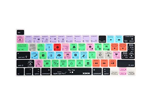 XSKN Logic Pro Tastaturabdeckung für Touch-Bar-Modelle 2019, MacBook Pro 16 Zoll A2141, 2020, MacBook Pro 13,3 Zoll A2251, A2289, A2338, M1 Tastatur, US- und EU-Version von XSKN