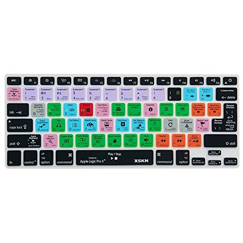 XSKN Logic Pro x 10 Silikon-Tastaturabdeckung für MacBook Air 13, MacBook Pro 13, 15, 17, Retina (US- und EU-Tastatur) nicht für Magic Keyboard von XSKN