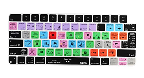 XSKN Tastaturabdeckung aus Silikon für Apple iMac M1 Chip Magic Keyboard mit Touch ID A2449 mit Sperrschlüssel A2450 Tastatur (EU&US-Version Logic Pro) von XSKN