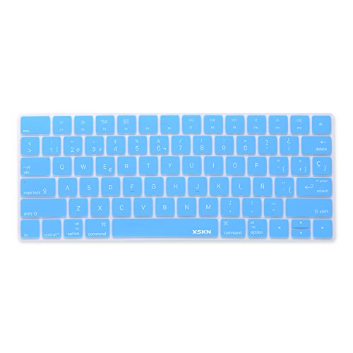 Xskn Spanisch Sprache Ultra Dünn Silikon Tastatur Haut Cover für Magic Tastatur 2015 Version US Layout Blau von XSKN