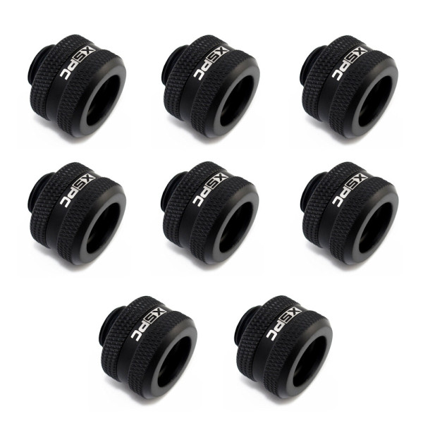 ANS XSPC 14MM HardTube FITTING - SCHWARZ MATT (8er Pack) von XSPC