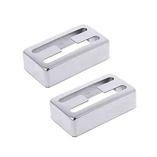2 Stück Gitarre Pickup Cover Messing Humbucker Pickup- Abdeckungen Für Die Meisten LP Gitarre Zubehör(2pcs Chrome) von XSQKUYN