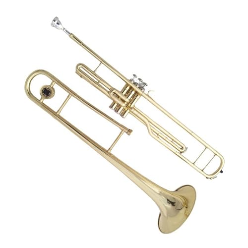 Bb Tenorposaune Posaune Instrument B Klappe Lack Gold Anfänger Bewertungsprüfung Leistung von XSQKUYN