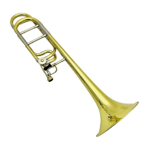 Bb Tenorposaune Professionelle Posaune Bb F Messing Überzogenes Musikinstrument Mit Kofferzubehör von XSQKUYN