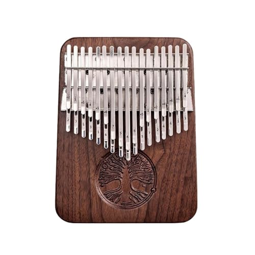 Kalimba Instrument Professionelle Kalimba 34 Tasten Schwarz Walnuss Kalimbas Daumenklavier Holz Kalimba B Flache Platte Kein Loch von XSQKUYN