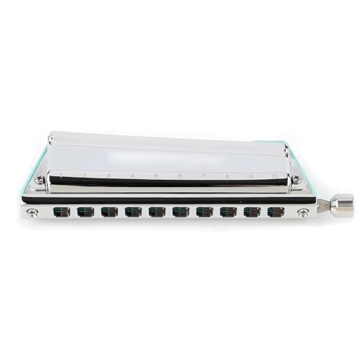 Professionelle Mundharmonika 10 Loch C Stimmung Blues Chromatische Mundharmonika Einfach Zu Spielen(Blue) von XSQKUYN