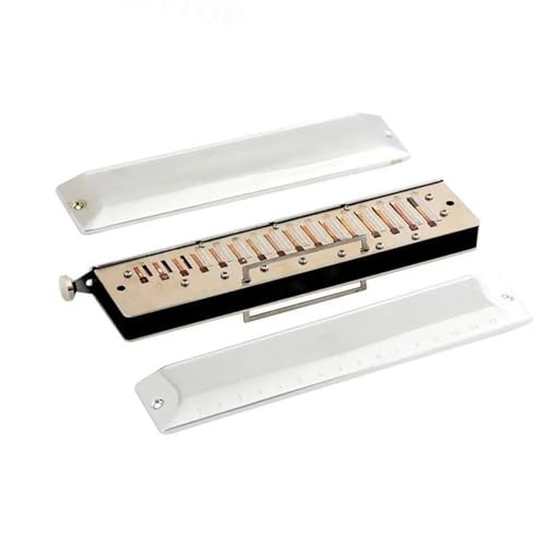 Professionelle Mundharmonika 16 Loch 64 Ton Chromatische Mundharmonika ABS Kamm Alt D Tonart von XSQKUYN