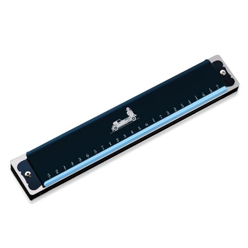 Professionelle Mundharmonika 24 Loch C Melodie Polyphone Mundharmonika Professionelle Anfänger Und Erwachsene Mit Etui(24 Blue) von XSQKUYN