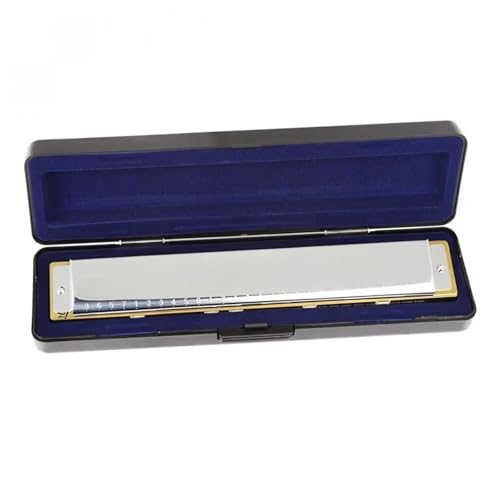 Professionelle Mundharmonika 24 Loch Oktav Mundharmonika Aus Silber C Halbton Holzblasinstrument Professionelle Mundharmonika 24 Loch Oktav Mundharmonika Aus Silber C Halbton Holzblasinstrument von XSQKUYN