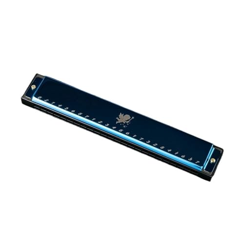 Professionelle Mundharmonika 24 Loch Polyphone C Mundharmonika In Vollem Umfang Für Professionelle Leistung(Blue) von XSQKUYN