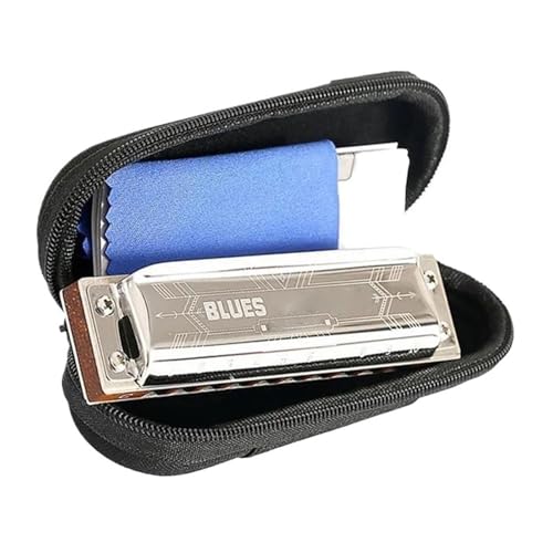 Professionelle Mundharmonika Anfänger Erwachsene Professionelle 10 Loch Blues Retro Mundharmonika(D) von XSQKUYN