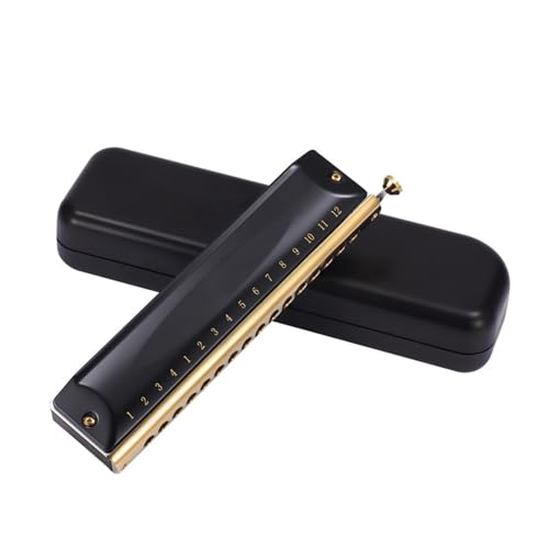 Professionelle Mundharmonika Chromatische Mundharmonika 12 16 Löcher Professionelles Leistungsniveau(Type 5) von XSQKUYN
