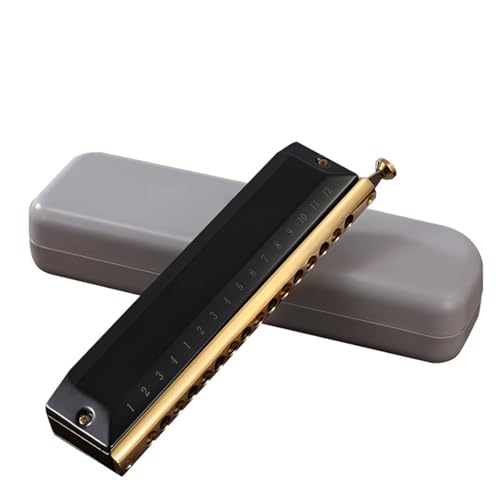 Professionelle Mundharmonika Chromatische Mundharmonika 12 16 Löcher Professionelles Musikinstrument(Type 6) von XSQKUYN