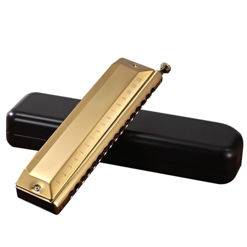 Professionelle Mundharmonika Chromatische Mundharmonika 12 16 Löcher Professionelles Musikinstrument(Type 7) von XSQKUYN